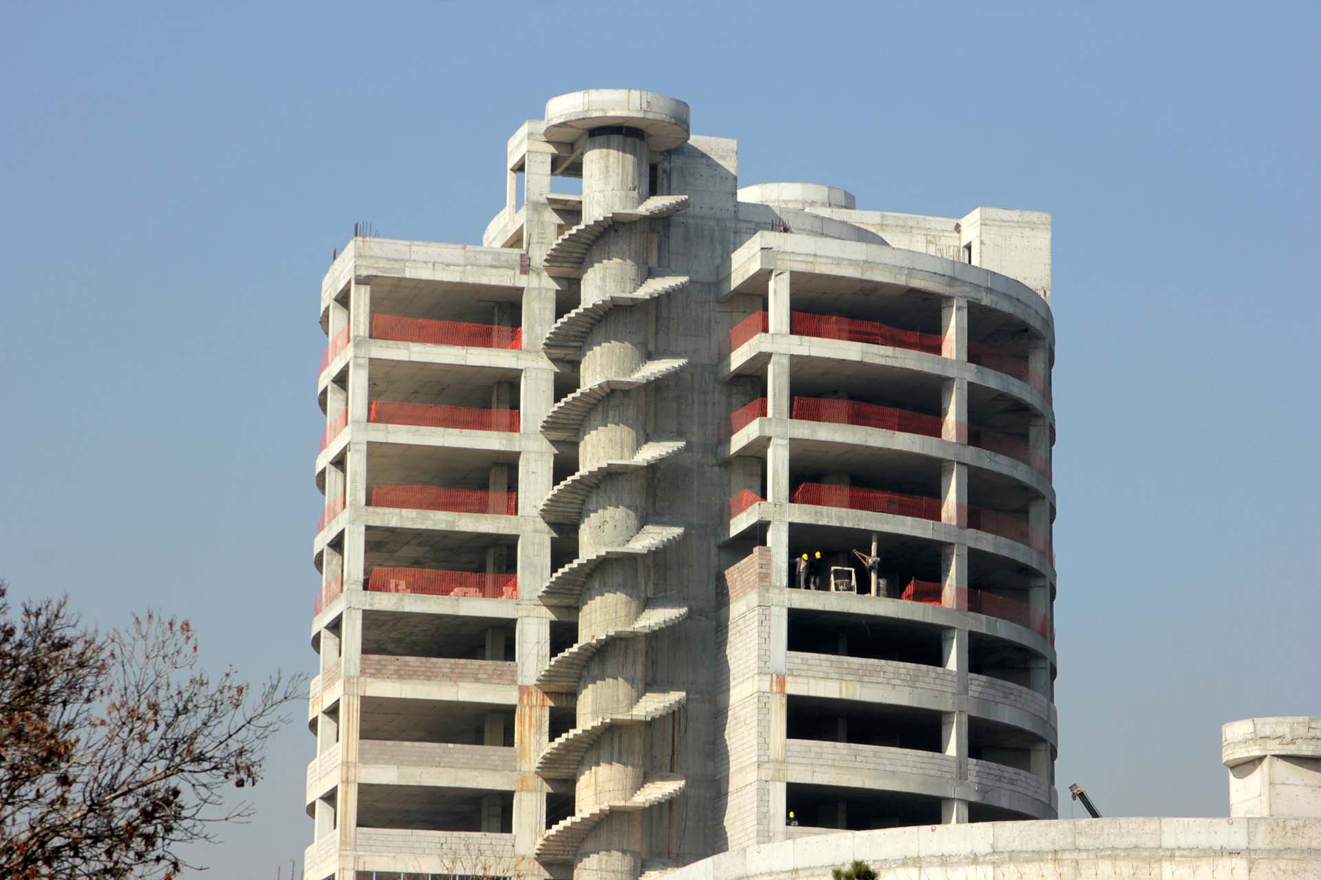 workers at the construction site